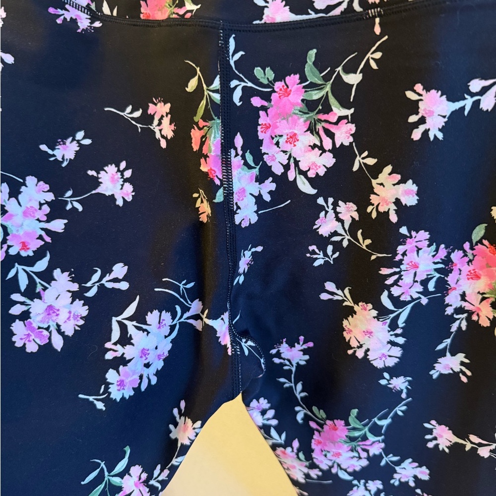 LoveShackFancy Black and Pink Floral Leggings - Picture 10 of 10